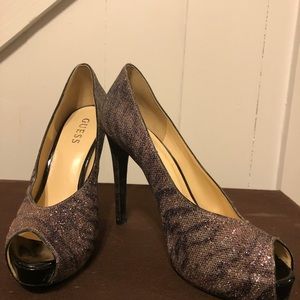 Guess peep toes heels